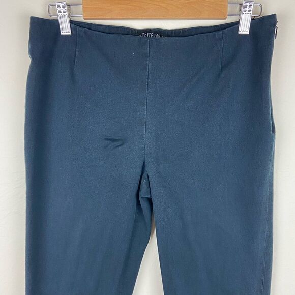 Lafayette 148 Side-Slit Straight Leg Trouser Pant - Black - Picture 3 of 7